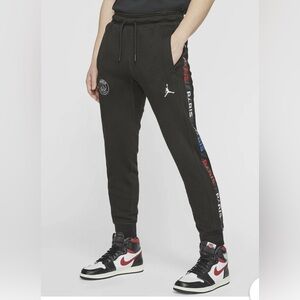 Mens Black Joggers with Paris Logo